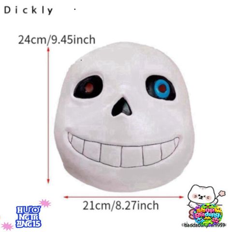 Mặt Nạ Trùm Đầu Undertale Sans - Trang Phục Halloween Độc Đáo Cho Nam Nữ - Phụ Kiện Hóa Trang Thú Vị