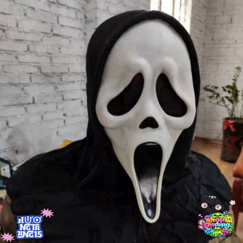 Mặt Nạ Grimace Đen Trắng Halloween - Phụ Kiện Cosplay Rùng Rợn Cho Tiệc Tùng, Dễ Dàng Sử Dụng, Quà Tặng Độc Đáo