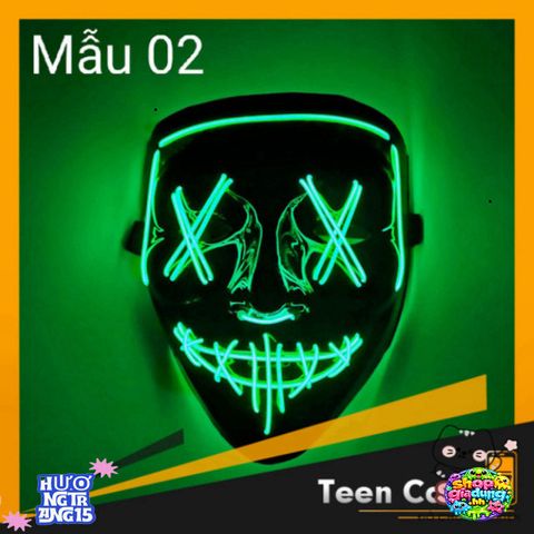 Mặt Nạ Hóa Trang Phát Sáng LED Đa Màu Cho Halloween & Trung Thu 2024 - Sáng Tạo, An Toàn, Quà Tặng Thú Vị