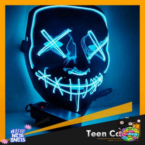 Mặt Nạ Hóa Trang Phát Sáng LED Đa Màu Cho Halloween & Trung Thu 2024 - Sáng Tạo, An Toàn, Quà Tặng Thú Vị