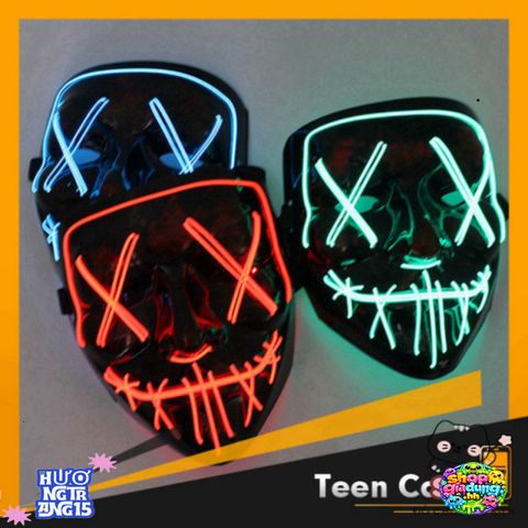 Mặt Nạ Hóa Trang Phát Sáng LED Đa Màu Cho Halloween & Trung Thu 2024 - Sáng Tạo, An Toàn, Quà Tặng Thú Vị