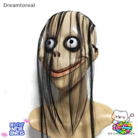 Mặt Nạ Ma Nữ Halloween Tóc Dài - Mặt Nạ Cosplay Kinh Dị Cho Bữa Tiệc, Độc Đáo và Chất Lượng Cao