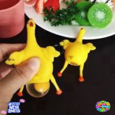 Móc Chìa Khóa Hình Gà Đẻ Trứng Dễ Thương - Móc Khóa Ngộ Nghĩnh Silicone Thú Vị Cho Fan Gà