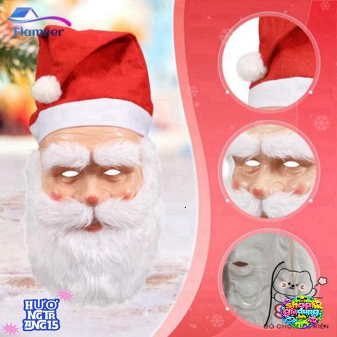 Mặt Nạ Ông Già Noel Ngộ Nghĩnh - Phụ Kiện Cosplay Cho Tiệc Giáng Sinh, Halloween Và Lễ Hội Vui Nhộn