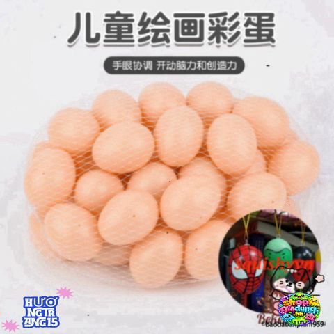 Bộ 10 Quả Trứng Gà Giả Nhựa An Toàn - Trang Trí Mô Hình Chuồng Ấp & Hoạt Động Nghệ Thuật Sáng Tạo