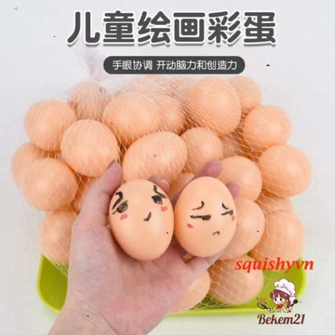 Bộ 10 Quả Trứng Gà Giả Nhựa An Toàn - Trang Trí Mô Hình Chuồng Ấp & Hoạt Động Nghệ Thuật Sáng Tạo