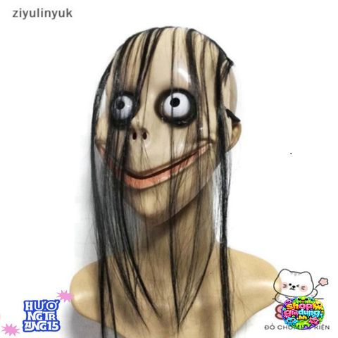 Mặt Nạ Halloween V - Tóc Dài Huyền Bí, Phụ Kiện Trang Trí Tiệc Hóa Trang, Cho Người Lớn - Chất Liệu ABS Bền Bỉ