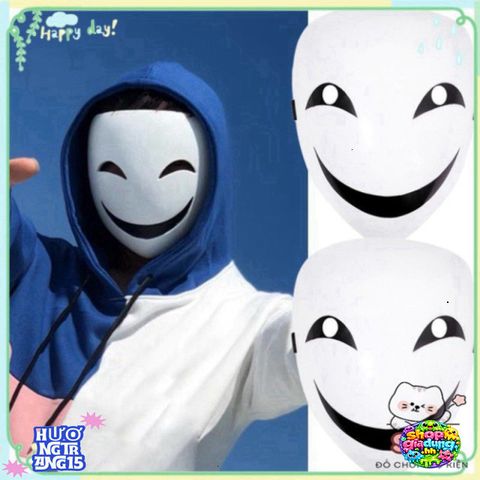 Mặt Nạ Hề Màu Đen PVC Phong Cách Ma Quái - Phụ Kiện Tiệc Tùng Độc Đáo Cho Halloween & Sự Kiện Hóa Trang