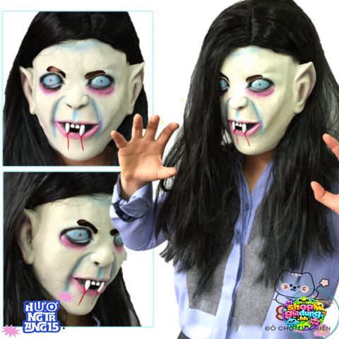 Mặt Nạ Ma Cà Rồng Halloween - Thiết Kế Độc Đáo, Latex An Toàn, Phụ Kiện Hóa Trang Nổi Bật Cho Bữa Tiệc Ma Quái