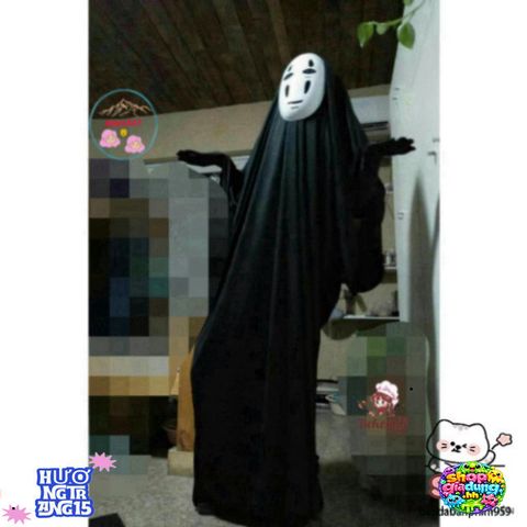 Bộ Trang Phục Ma Quái Halloween - Áo Choàng, Mặt Nạ và Găng Tay Đen Huyền Bí Dành Cho Người Lớn và Trẻ Nhỏ