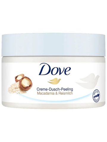 Tẩy Tế Bào Chết Dove Creme Dusch Peeling Macca và Sữa Gạo 225ml - Chăm sóc da tự nhiên, hiệu quả, làn da mềm mại, sáng khỏe
