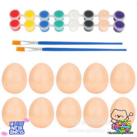 Bộ 10 Quả Trứng Gà Giả Bằng Nhựa - Đồ Chơi Giáo Dục, Khuyến Khích Sáng Tạo cho Trẻ Em và Mô Phỏng Động Vật