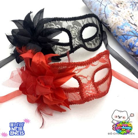 Mặt Nạ Hoa Ren Độc Đáo Nửa Mặt Halloween - Đạo Cụ Trang Điểm Lý Tưởng Cho Tiệc Tùng và Sự Kiện Đặc Biệt