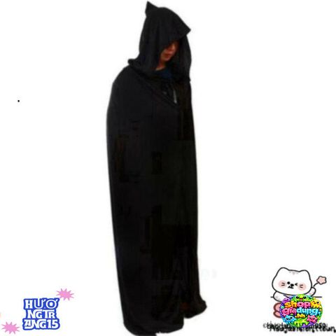 Áo Choàng Đen Phù Thủy Cà Rồng Sang Trọng - Halloween Bí Ẩn Unisex Chất Lượng Cao Cho Các Bữa Tiệc và Sự Kiện Cosplay