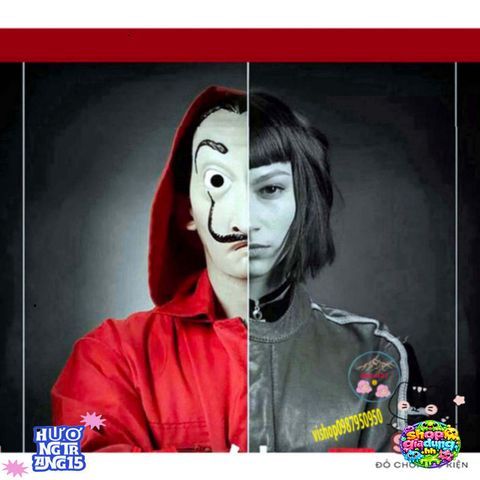 Mặt Nạ Queen Salvador Dali Money Heist - Phụ Kiện Halloween Độc Đáo Cho Tiệc Hóa Trang và Lễ Hội