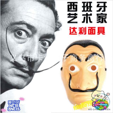 Mặt Nạ Queen Salvador Dali Money Heist - Phụ Kiện Halloween Độc Đáo Cho Tiệc Hóa Trang và Lễ Hội