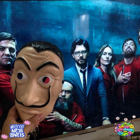 Mặt Nạ Giáo Sư Money Heist - Biểu Tượng Netflix Cosplay, Chăm Sóc Da, Hoá Trang Halloween, Thích Hợp Cho Mọi Lứa Tuổi