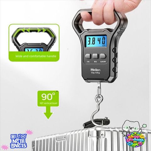 Cân Hành Lý Điện Tử LED 50kg Mini BANGSHE - Cân Treo Du Lịch Kỹ Thuật Số USB Sạc Di Động Thông Minh