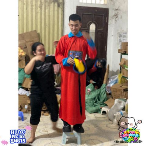 Bộ Trang Phục Hóa Trang Ma Cương Thi Halloween 3 Màu - Trang Phục Phán Quan Kinh Dị và Độc Đáo cho Tiệc Hóa Trang