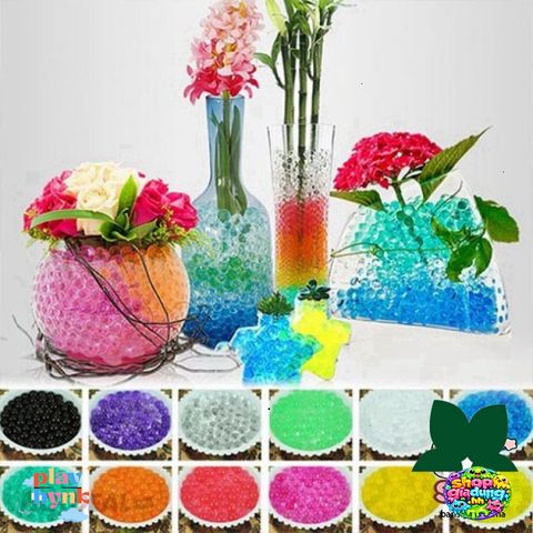 Hạt Tinh Thể Trồng Cây - Hạt Trân Châu Pha Lê Đa Màu, Tiết Kiệm Thời Gian và Dinh Dưỡng Cho Cây, 200-220 Hạt/Gói