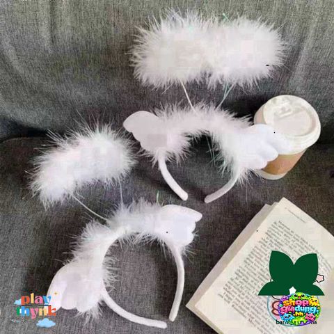 Bộ Phụ Kiện Thiên Thần - Cánh Thiên Thần Trắng, Cài Tóc & Gậy Hóa Trang - Phụ Kiện Tiệc Tùng Đẹp cho Trẻ Em và Người Lớn