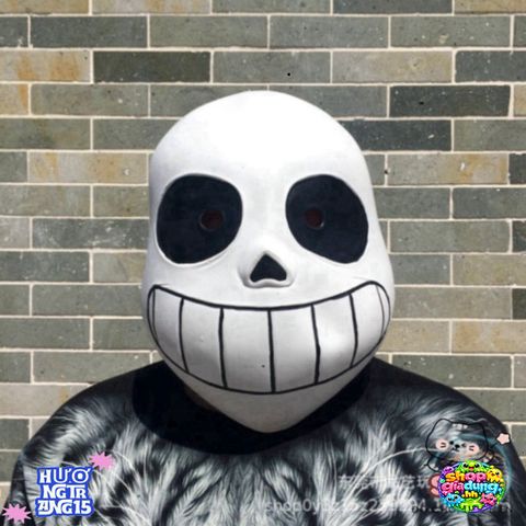 Mặt Nạ Đầu Mắt Xanh Undertale Sans - Phụ Kiện Hóa Trang Halloween Độc Đáo Cho Người Yêu Thích Game
