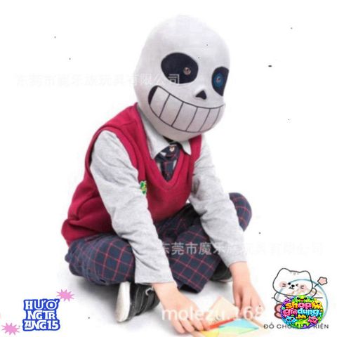 Mặt Nạ Đầu Mắt Xanh Undertale Sans - Phụ Kiện Hóa Trang Halloween Độc Đáo Cho Người Yêu Thích Game