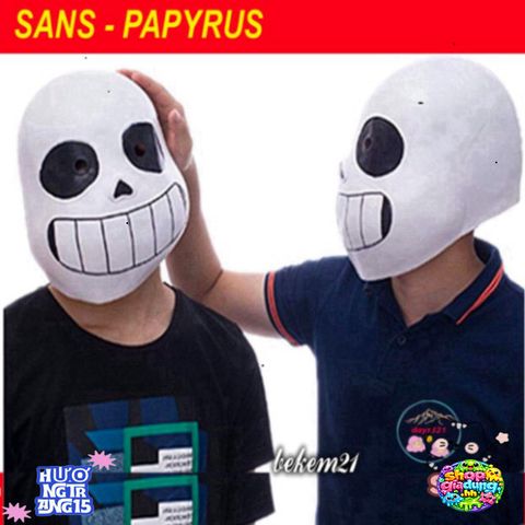 Mặt Nạ Đầu Mắt Xanh Undertale Sans - Phụ Kiện Hóa Trang Halloween Độc Đáo Cho Người Yêu Thích Game