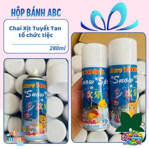 Bình Xịt Tuyết Nhân Tạo 280ml - Phụ Kiện Tiệc Sinh Nhật, Party, Kỷ Niệm - Bọt Tuyết Trắng Đặc Biệt