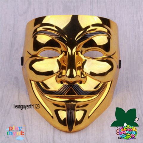 Mặt Nạ Vàng Hàn Quốc Hóa Trang - Mặt Nạ Hacker Bóng Đẹp Làn Da Cho Tiệc Halloween và Các Dịp Lễ