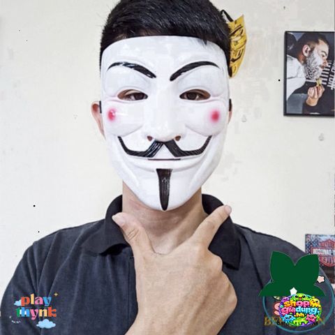 Mặt Nạ Hacker Anonymous - Phụ Kiện Hóa Trang Độc Đáo Cho Trẻ Em - Quà Tặng Dành Cho Fan Công Nghệ