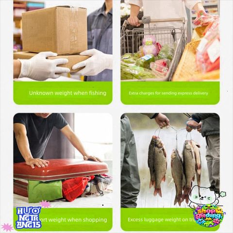 Cân Điện Tử BAGUO Mini 50kg - Cân Hành Lý & Câu Cá Kỹ Thuật Số, Sạc USB, Thiết Kế Nhỏ Gọn, Đèn Nền sáng