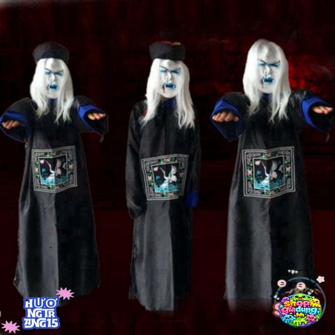 Bộ Trang Phục Ma Cương Thi Halloween - Phụ Kiện Kinh Dị Cho Bữa Tiệc Hóa Trang & Cosplay Cực Chất