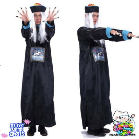 Bộ Trang Phục Ma Cương Thi Halloween - Phụ Kiện Kinh Dị Cho Bữa Tiệc Hóa Trang & Cosplay Cực Chất