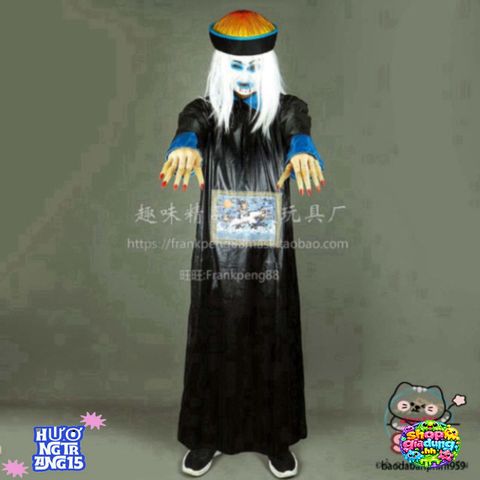 Bộ Trang Phục Ma Cương Thi Halloween - Phụ Kiện Kinh Dị Cho Bữa Tiệc Hóa Trang & Cosplay Cực Chất