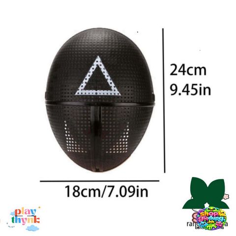 Mặt Nạ Cosplay Trò Chơi Câu Mực - Mặt Nạ Đen Nhựa Cao Cấp, Phụ Kiện Thời Trang Hóa Trang Độc Đáo, Thể Hiện Phong Cách Riêng Biệt