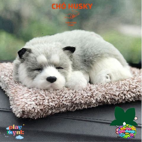 Thú bông thỏ kèm âm thanh vui nhộn cho chó mèo - Gấu bông trang trí ô tô, nhà cửa, thân thiện môi trường