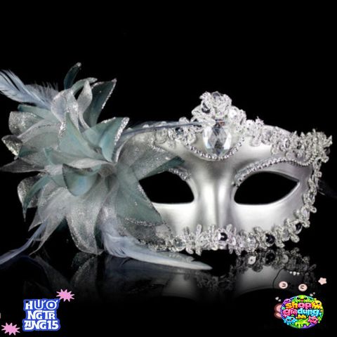 Mặt Nạ Nửa Mặt Hoa Huệ Lớn - Mặt Nạ Trang Trí Tiệc Cưới, Halloween, Dạ Tiệc Sang Trọng, Phụ Kiện Thời Trang Quyến Rũ