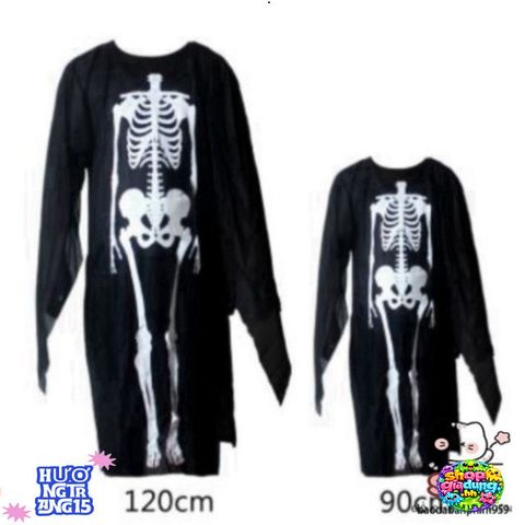 Áo Choàng Phù Thủy Đen Cotton Mềm Mại - Trang Phục Halloween 2025 Cho Trẻ Em & Người Lớn, Kích Cỡ Đa Dạng, Tiện Dụng Trong Các Sự Kiện Hóa Trang