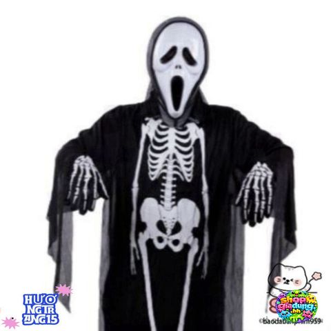 Áo Choàng Phù Thủy Đen Cotton Mềm Mại - Trang Phục Halloween 2025 Cho Trẻ Em & Người Lớn, Kích Cỡ Đa Dạng, Tiện Dụng Trong Các Sự Kiện Hóa Trang