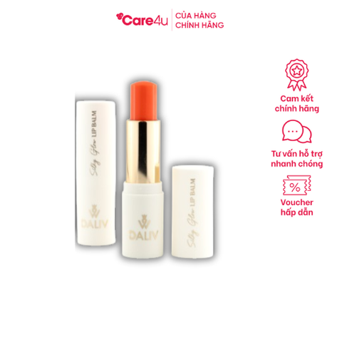 Son Dưỡng Môi Hàn Quốc Daliv Silky Glow 4.5g - Dưỡng Ẩm, Làm Mềm Môi, Công Thức Dầu Argan, Olive, Jojoba, Bơ Hạt Mỡ