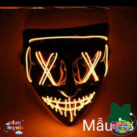 Mặt Nạ Phát Quang Halloween Hacker EL - Mặt Nạ Đèn LED Đa Sắc Cho Tiệc Hóa Trang và Cosplay, Tạo Ấn Tượng Nổi Bật
