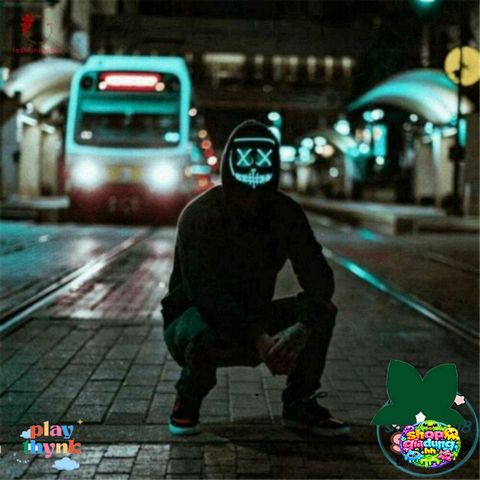 Mặt Nạ Phát Quang Halloween Hacker EL - Mặt Nạ Đèn LED Đa Sắc Cho Tiệc Hóa Trang và Cosplay, Tạo Ấn Tượng Nổi Bật