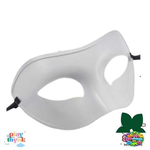 Mặt Nạ Halloween JabbaWockeeZ Trắng - Mặt Nạ Trò Chơi Con Mực PVC An Toàn Cho Người Lớn & Trẻ Em - Dùng Trong Tiệc Hóa Trang