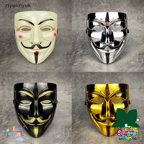 Mặt Nạ Hacker Vendetta Giáng Sinh - Quà Tặng Độc Lạ Nhựa PVC Cosplay Halloween, Phù Hợp Mọi Lứa Tuổi