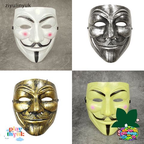 Mặt Nạ Hacker Vendetta Giáng Sinh - Quà Tặng Độc Lạ Nhựa PVC Cosplay Halloween, Phù Hợp Mọi Lứa Tuổi