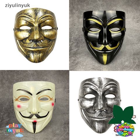 Mặt Nạ Hacker Vendetta Giáng Sinh - Quà Tặng Độc Lạ Nhựa PVC Cosplay Halloween, Phù Hợp Mọi Lứa Tuổi