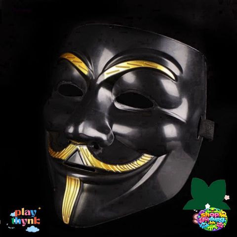 Mặt Nạ Hacker Vàng Bóng - Mặt Nạ Hóa Trang Halloween Độc Đáo, Phù Hợp Cho Tiệc và Lễ Hội