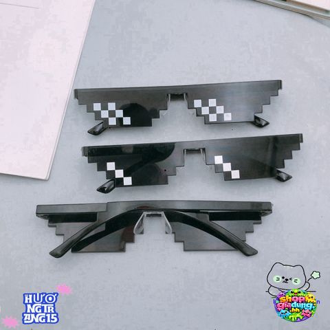 Kính Mắt Thug Life 6 Chấm - Kính Đen Thời Trang Cute, Hot Trend 2023, Chống Bụi, Dành Cho Nam Nữ