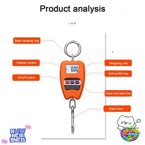 Cân Điện Tử Mini LIUJIR 200KG - Cân Treo Kỹ Thuật Số Độ Chính Xác Cao với Màn Hình LCD - Hoàn Hảo Cho Gia Đình, Du Lịch, Câu Cá